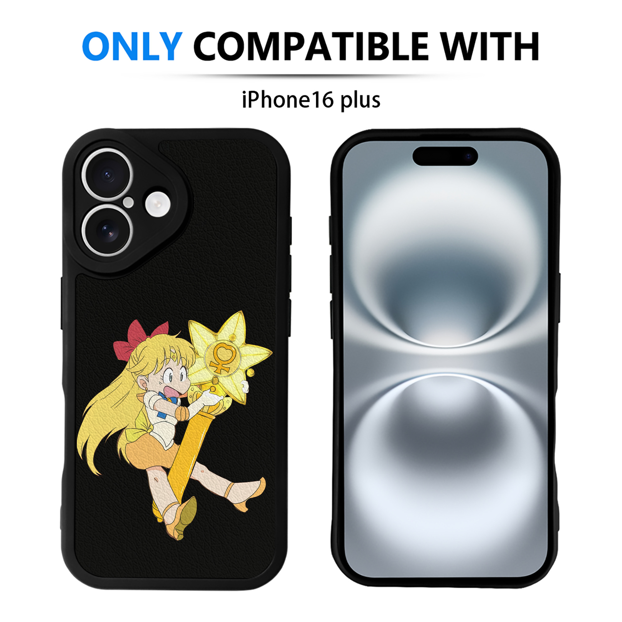 （画像用） 美少女戦士セーラームーン 愛野 美奈子 あいの みなこ Sailor Moon Aino Minako 【iPhone 16シリーズ対応】シリコンスマホケース（レザー調） 材質：シリコン